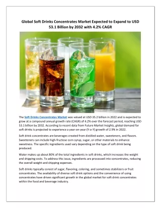 Soft Drinks Concentrates Market