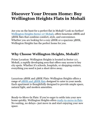 Discover Your Dream Home at  wellington heights