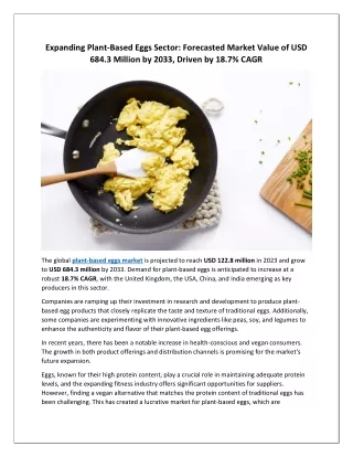 Plant-Based Eggs Market