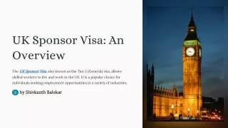 Take the Next Step in Your Career with a UK Sponsor Visa