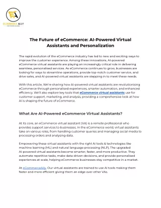 The Future of eCommerce_ AI-Powered Virtual Assistants and Personalization