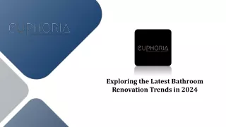 Exploring the Latest Bathroom Renovation Trends in 2024