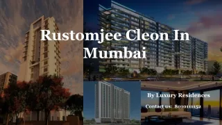 Rustomjee Cleon in BKC, Mumbai | Buy 1, 1.5 & 2 BHK Luxury Apartments