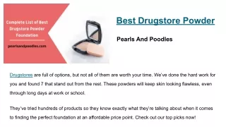 Best Drugstore Powder