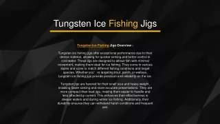 Shop Top-Grade Tungsten Fishing Weights and Tungsten Jigs in Canada