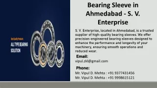 Bearing Sleeve in Ahmedabad - S. V. Enterprise