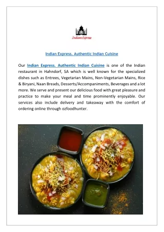 Indian Express Restaurant Menu in Hahndorf | Order Online