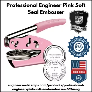 Professional Engineer Pink Soft Seal Embosser