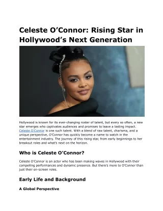 Celeste O’Connor_ Rising Star in Hollywood’s Next Generation