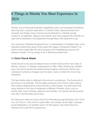 6 Things in Shimla You Must Experience In 2024 (1)