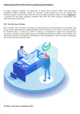 Understanding KYC and Anti-Money Laundering with NameScan.docx