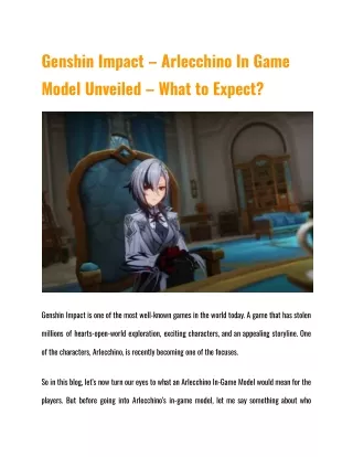 Genshin Impact – Arlecchino In Game Model Unveiled – What to Expect?