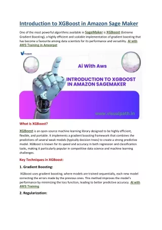 AI with AWS Training in Hyderabad | AI with AWS Course Online