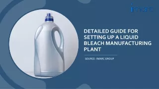 Liquid Bleach Manufacturing Plant Project Report Setup Cost