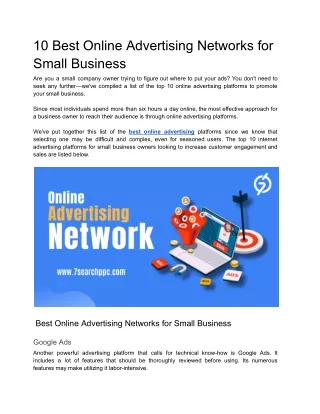 10 Best Online Advertising Networks for Small Business