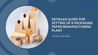 Packaging Paper Manufacturing Plant Project Report Setup Cost