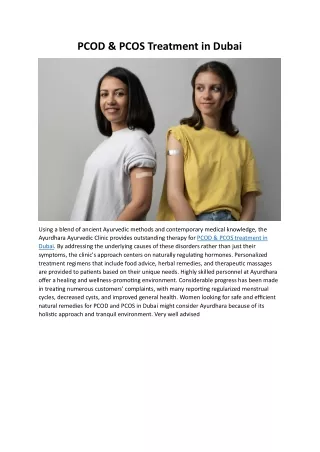 PCOD & PCOS treatment in Dubai