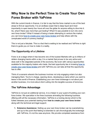 Start Your Own Forex Brokerage with Yaprime!