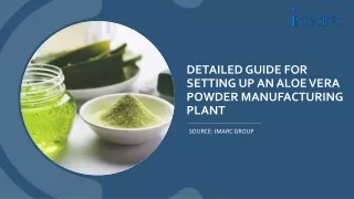Aloe Vera Powder Manufacturing Plant Setup Cost PDF
