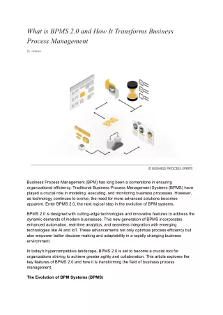 What is BPMS 2.0 and How It Transforms Business Process Management