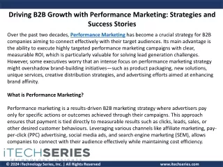 Driving B2B Growth with Performance Marketing