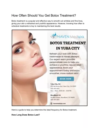 How Often Should You Get Botox Treatment _