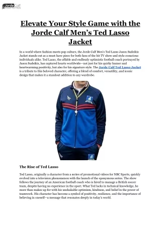 Elevate Your Style Game with the Jorde Calf Men’s Ted Lasso Jacket