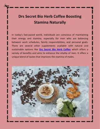 Drs Secret Bio Herb Coffee Boosting Stamina Naturally