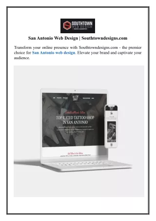 San Antonio Web Design | Southtowndesigns.com