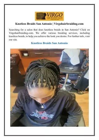 Knotless Braids San Antonio | Virgohairbraiding.com