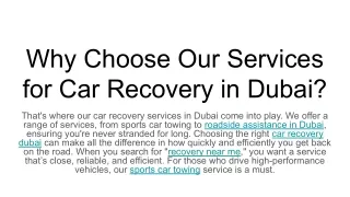 Why Choose Our Services for Car Recovery in Dubai_