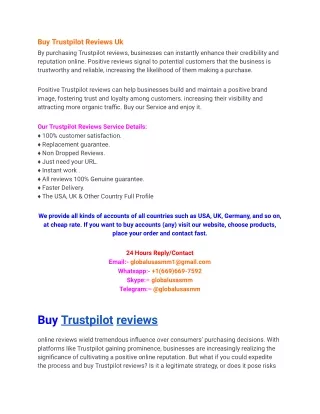 Trustpilot Reviews