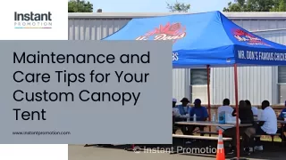 Maintenance and Care Tips for Your Custom Canopy Tent