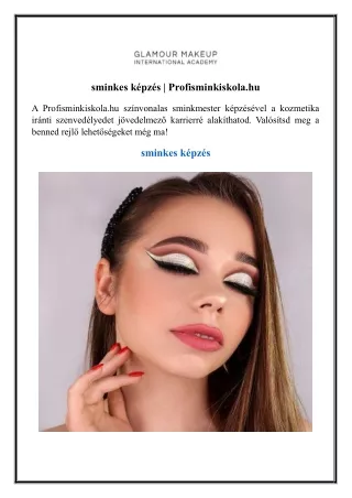 sminkes képzés | Profisminkiskola.hu
