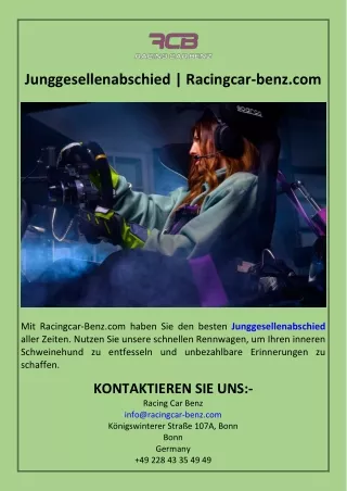 Junggesellenabschied  Racingcar-benz.com