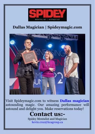 Dallas Magician  Spideymagic.com