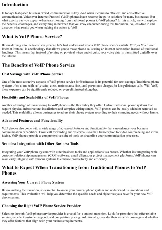 What to Expect When Transitioning from Traditional Phones to VoIP Phones