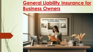 General Liability Insurance for Business Owners