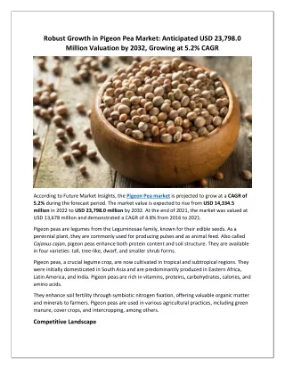 Pigeon Pea Market