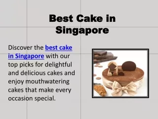 Best Cake in Singapore