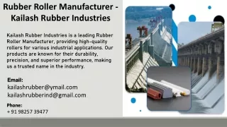 Rubber Roller Manufacturer - Kailash Rubber Industries