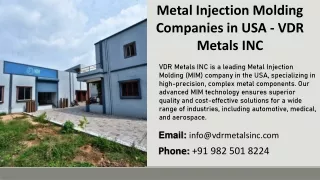 Metal Injection Molding Companies in USA - VDR Metals INC