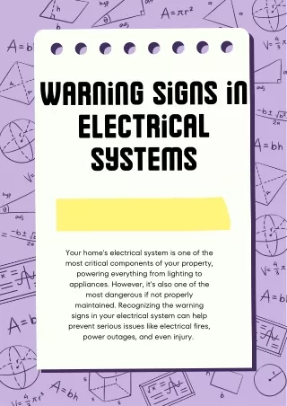 Warning Signs in Electrical Systems