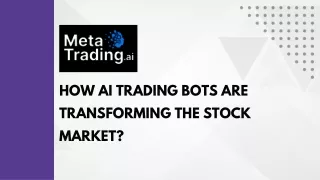 How AI Trading Bots are Transforming the Stock Market?