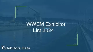 WWEM Exhibitor List 2024