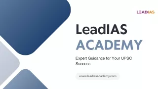 Expert Guidance for UPSC Aspirants at LeadIAS Academy