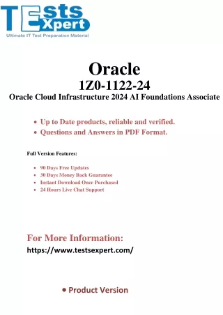 Conquer 1Z0-1122-24 Oracle Cloud Infrastructure 2024 AI Foundations Exam