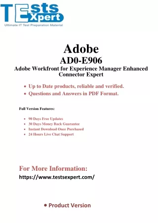 Dominate AD0-E906 Adobe Workfront for Experience Manager Expert Exam