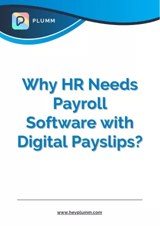 Why HR Needs Payroll Software with Digital Payslips