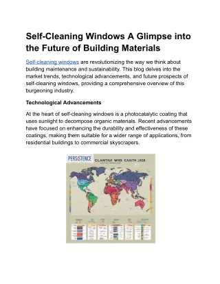 Self-Cleaning Windows: A Glimpse into the Future of Building Material